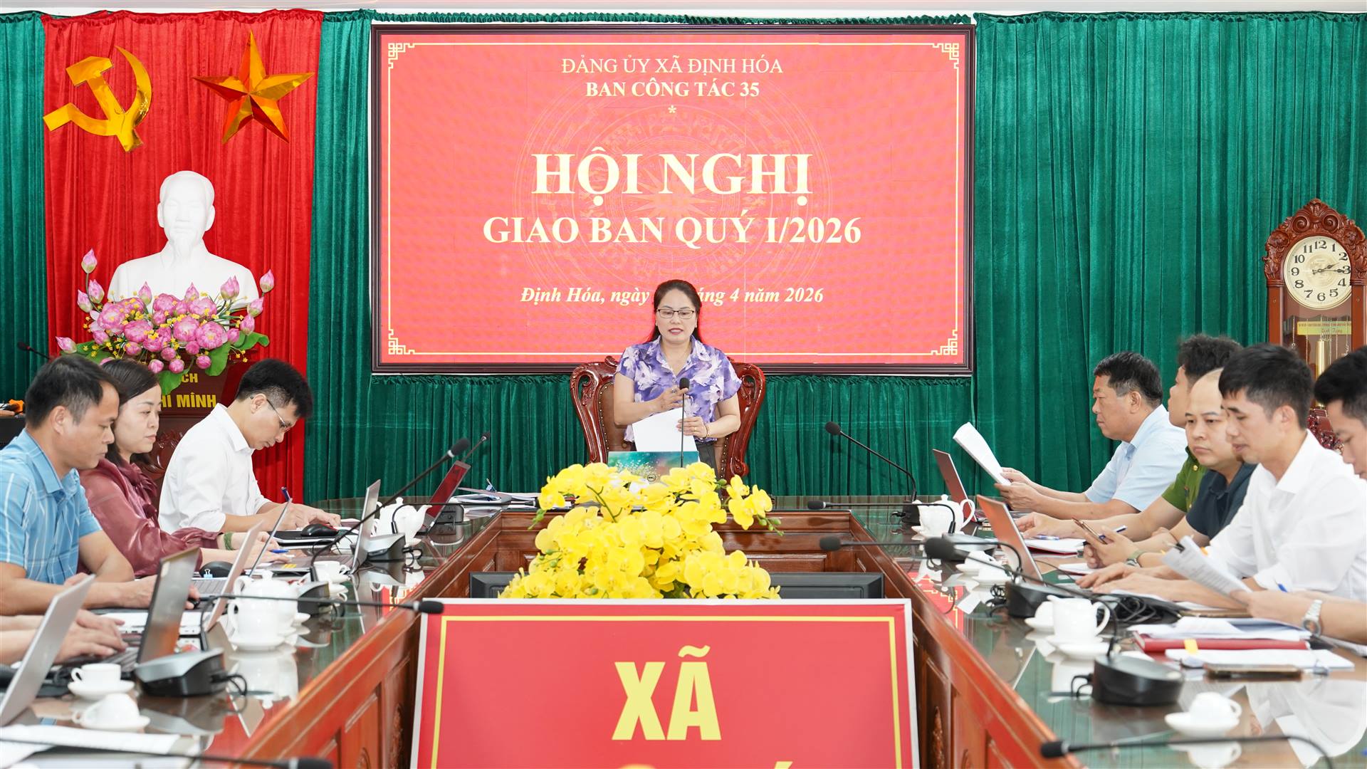 Ban công tác 35 xã Định Hoá tổ chức giao ban quý I, năm 2026