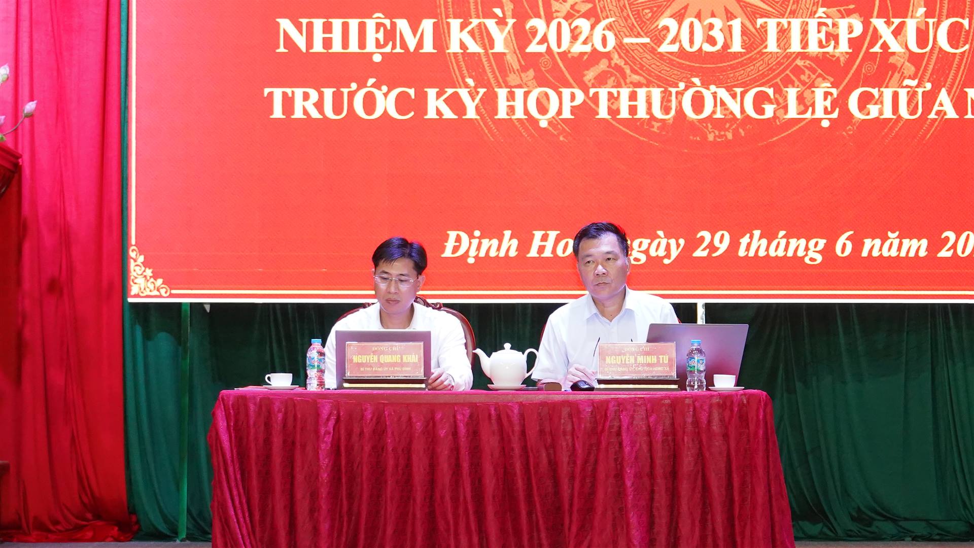 Đại biểu HĐND tỉnh Thái Nguyên khóa XV và đại biểu HĐND xã Định Hóa khóa II đã tiếp xúc cử tri trước kỳ họp thường lệ giữa năm 2026