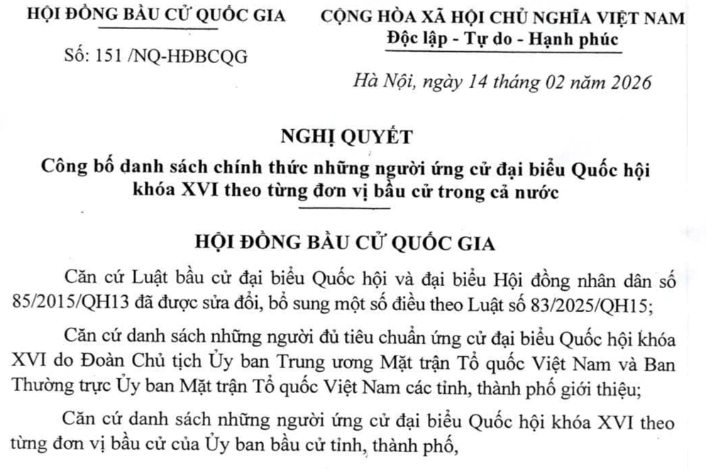 DANH SÁCH CHÍNH THỨC NHỮNG NGƯỜI ỨNG CỬ ĐẠI BIỂU QUỐC HỘI KHOÁ XVI Ở ĐƠN VỊ BẦU CỬ SỐ 03