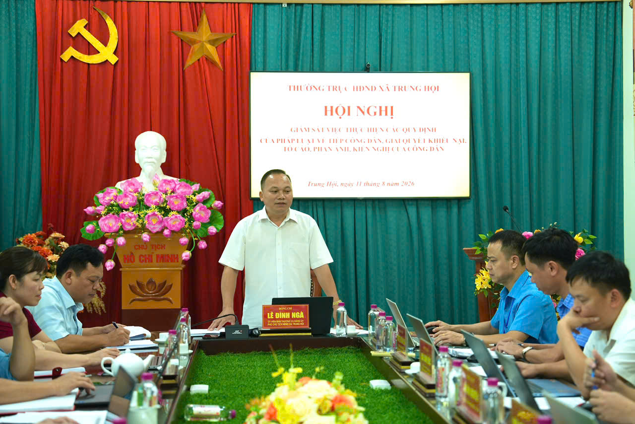 Thường trực HĐND xã giám sát đối với UBND xã về việc thực hiện các quy định của pháp luật về tiếp công dân, giải quyết khiếu nại, tố cáo phản ánh, kiến nghị của công dân