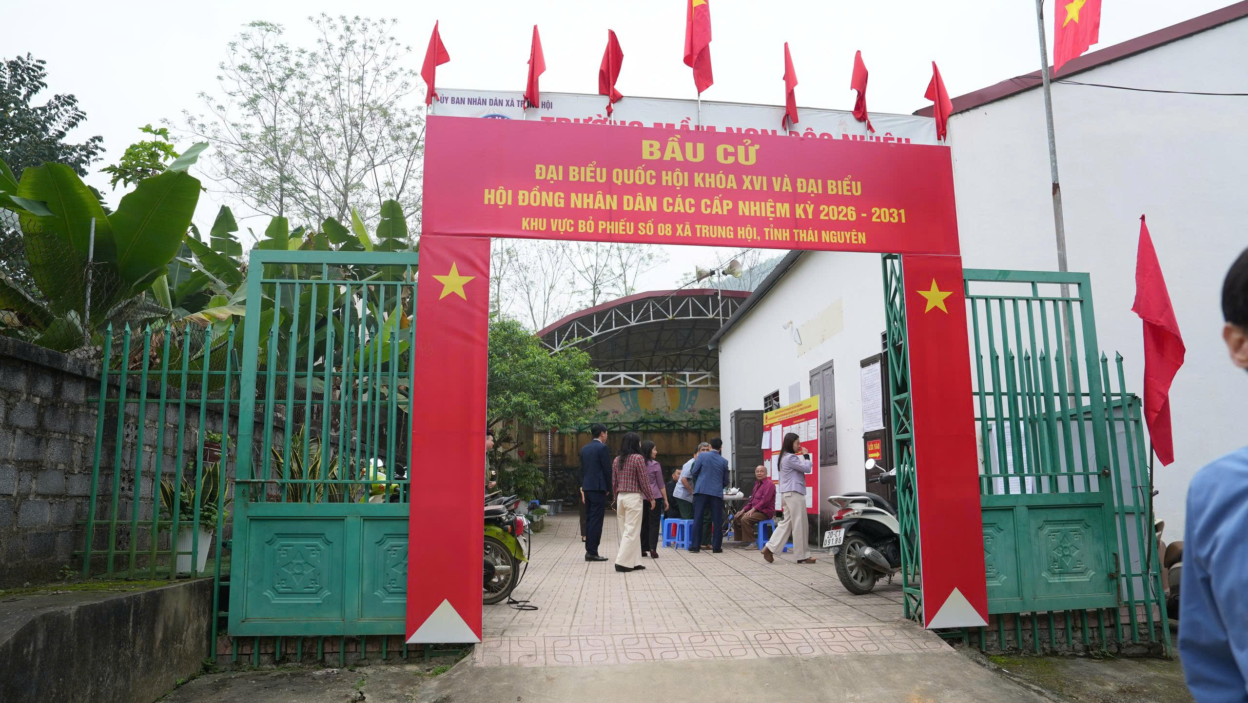 Xã Trung Hội tổ chức diễn tập nghiệp vụ ngày bầu cử đại biểu Quốc hội khóa XVI và đại biểu HĐND các cấp nhiệm kỳ 2026–2031