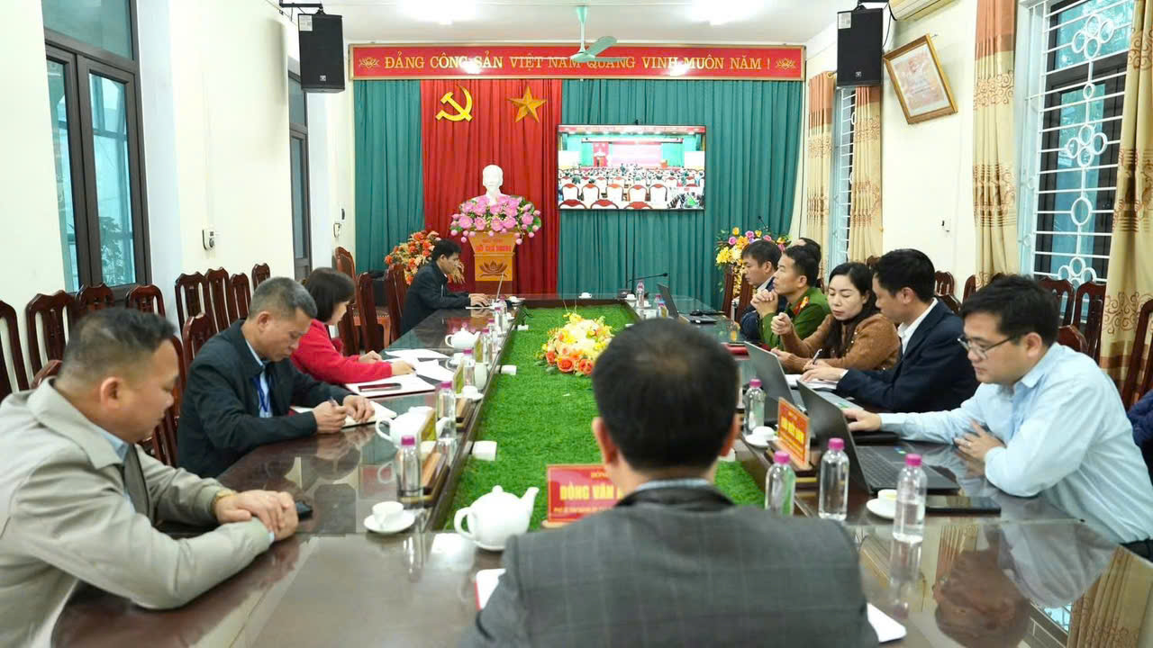 XÃ TRUNG HỘI THAM DỰ TRỰC TUYẾN KHAI TRƯƠNG TRUNG TÂM DỮ LIỆU TỈNH THÁI NGUYÊN