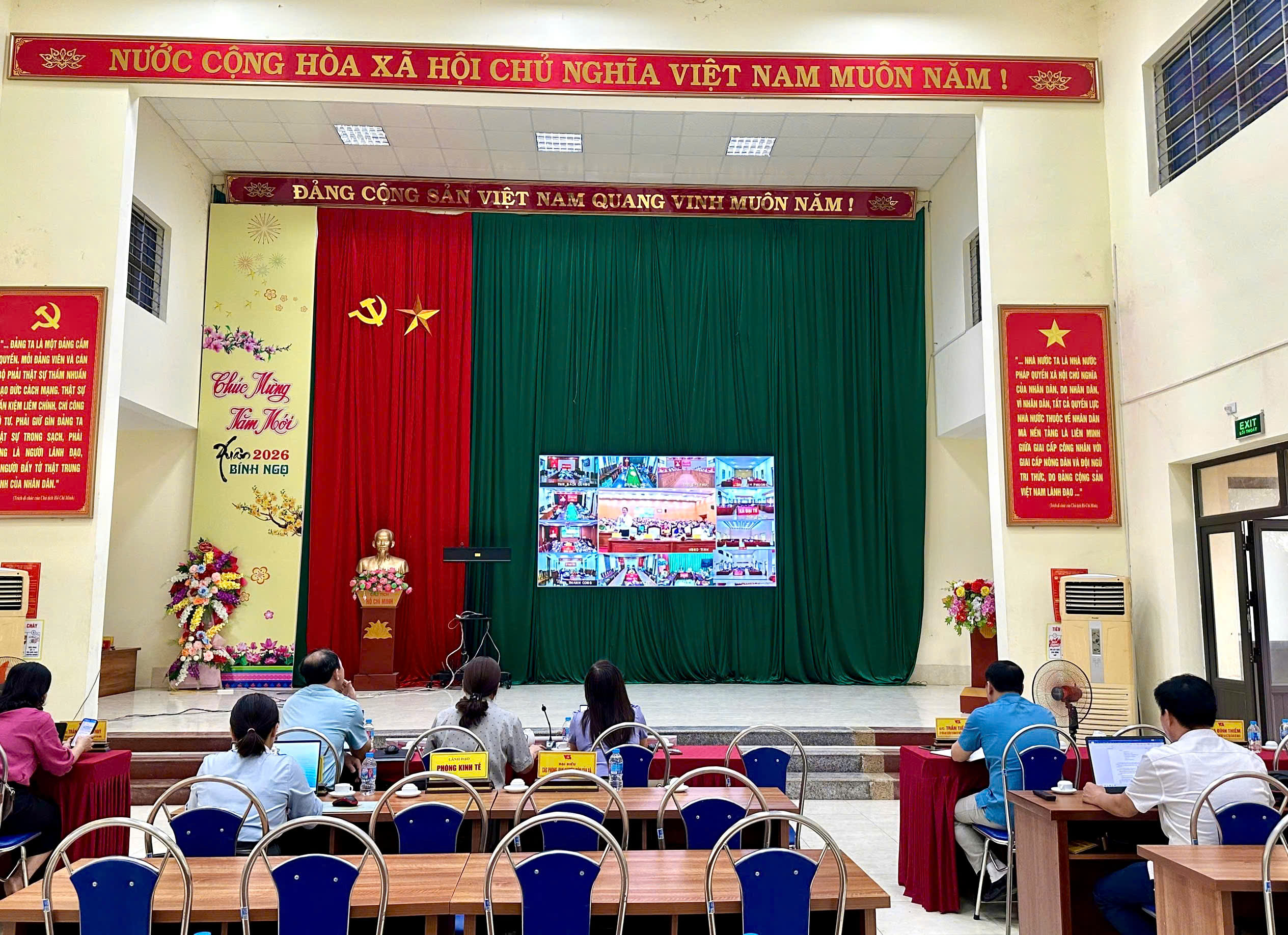 XÃ PHƯỢNG TIẾN THAM DỰ HỘI NGHỊ TRỰC TUYẾN TRIỂN KHAI CÁC KẾ HOẠCH TRỌNG TÂM NĂM 2026