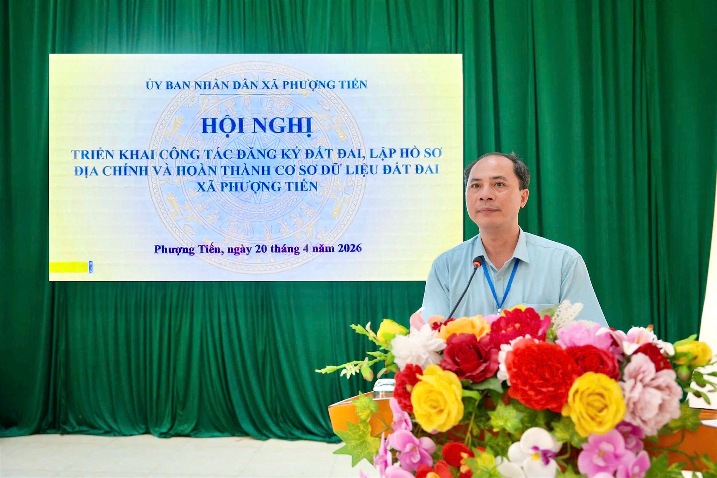HỘI NGHỊ TRIỂN KHAI CÔNG TÁC ĐĂNG KÝ ĐẤT ĐAI, LẬP HỒ SƠ ĐỊA CHÍNH VÀ HOÀN THÀNH CƠ SỞ DỮ LIỆU ĐẤT ĐAI XÃ PHƯỢNG TIẾN