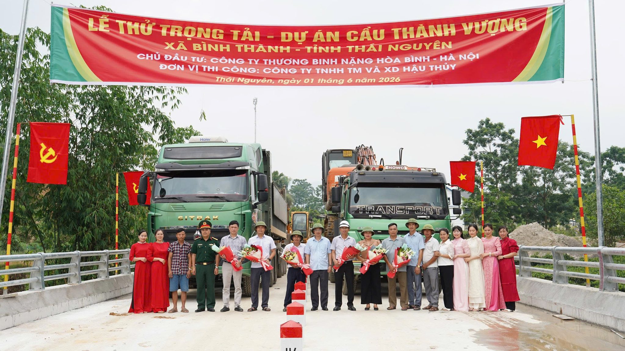 LỄ THỬ TẢI TRỌNG CẦU THÀNH VƯỢNG – DẤU MỐC QUAN TRỌNG TRƯỚC KHI ĐƯA CÔNG TRÌNH VÀO SỬ DỤNG