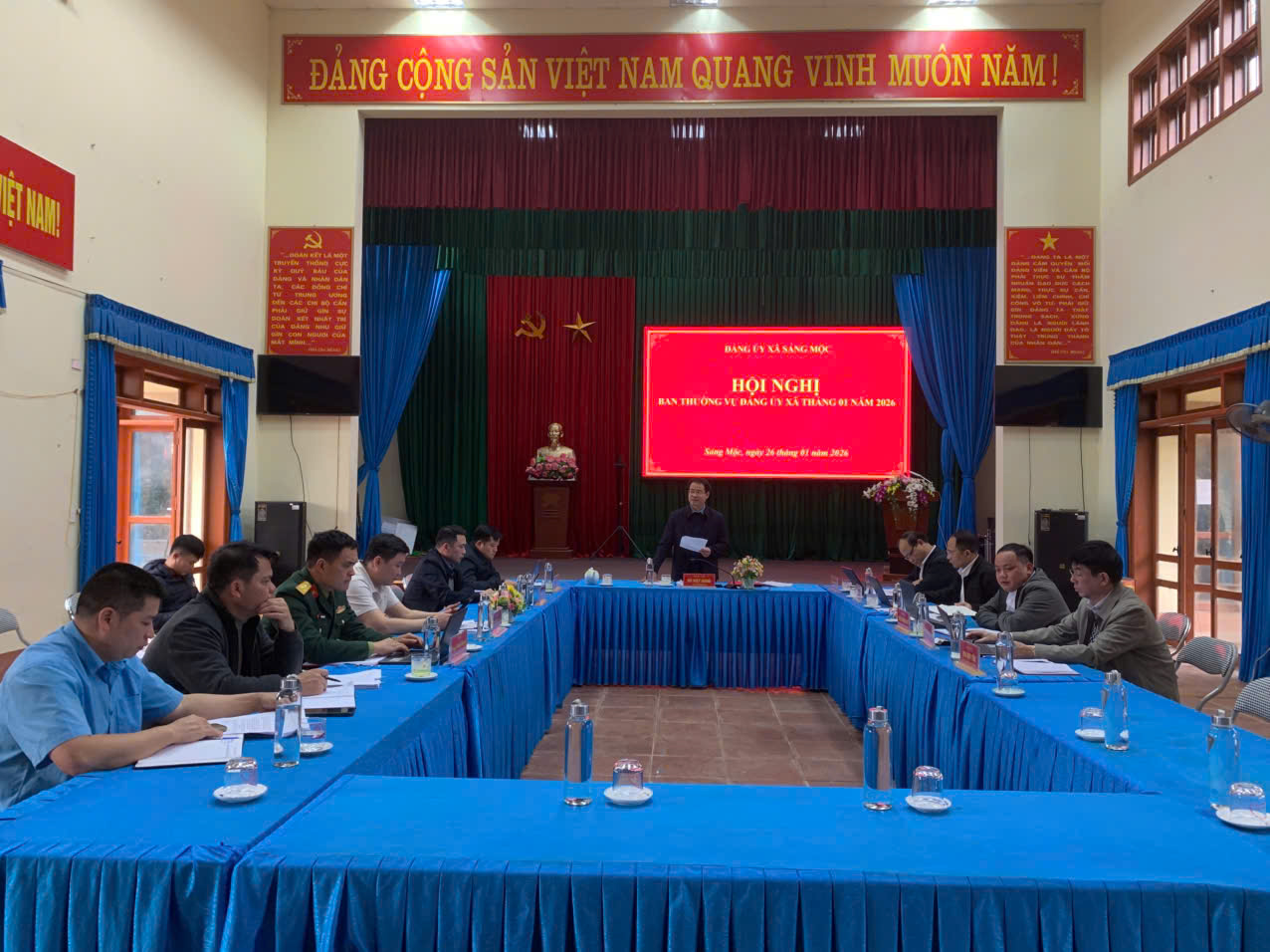 HỘI NGHỊ BAN THƯỜNG VỤ ĐẢNG ỦY XÃ SẢNG MỘC THÁNG 01/2026