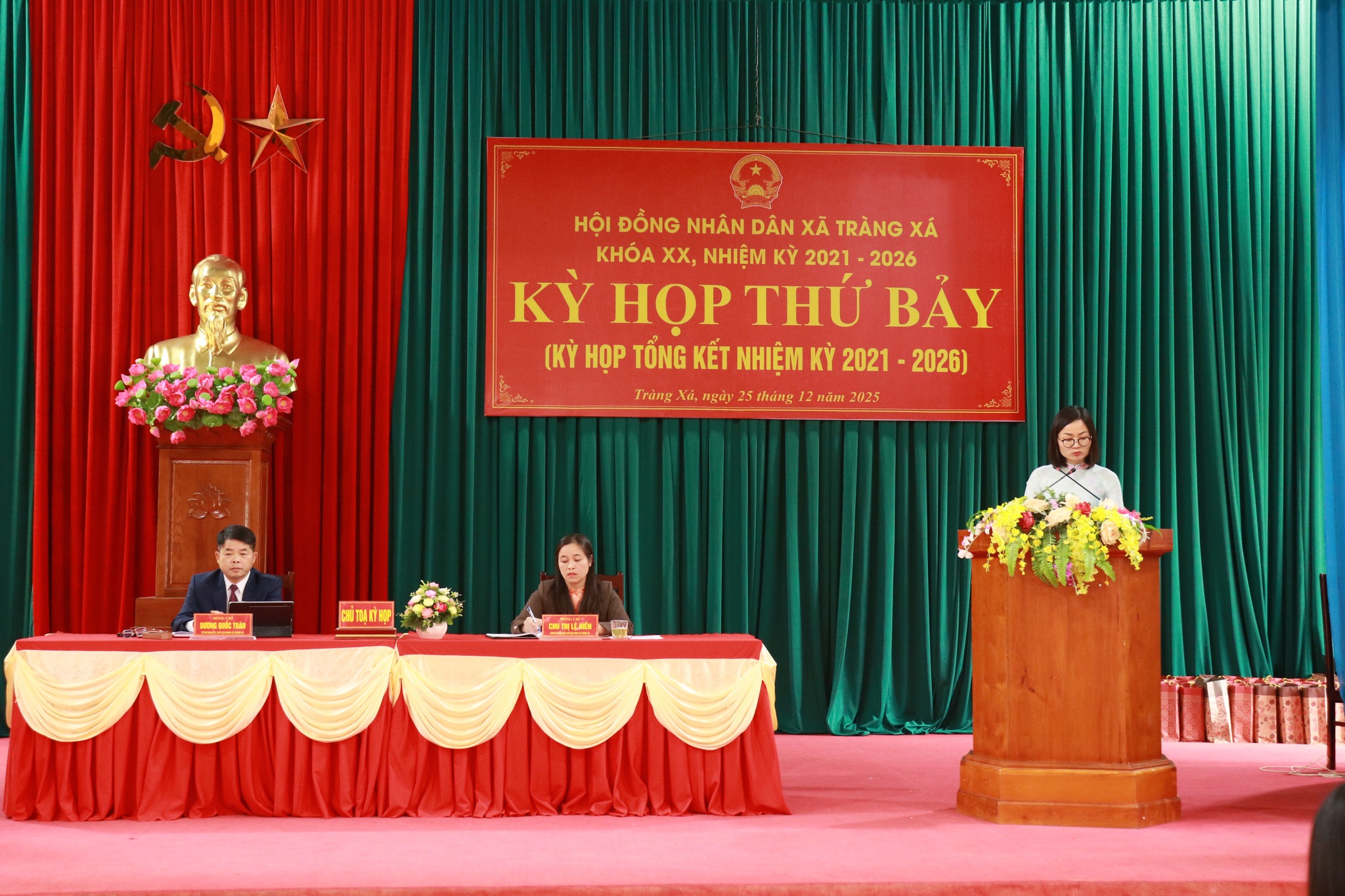 KỲ HỌP THỨ BẢY (KỲ HỌP TỔNG KẾT NHIỆM KỲ 2021 - 2026) HĐND XÃ TRÀNG XÁ KHÓA XX