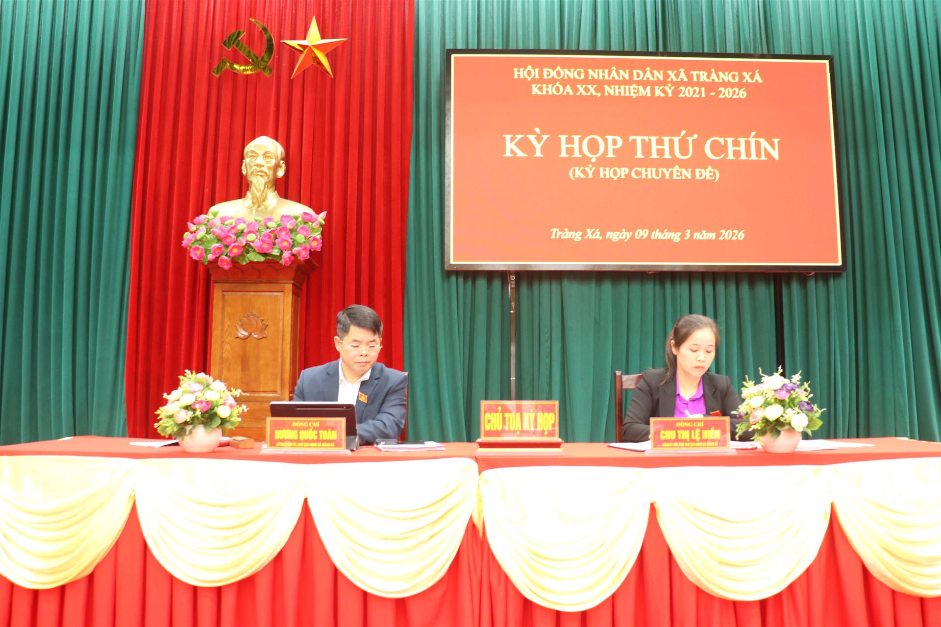 HỘI ĐỒNG NHÂN DÂN XÃ TRÀNG XÁ TỔ CHỨC KỲ HỌP THỨ CHÍN (KỲ HỌP CHUYÊN ĐỀ) KHÓA XX, NHIỆM KỲ 2021 – 2026