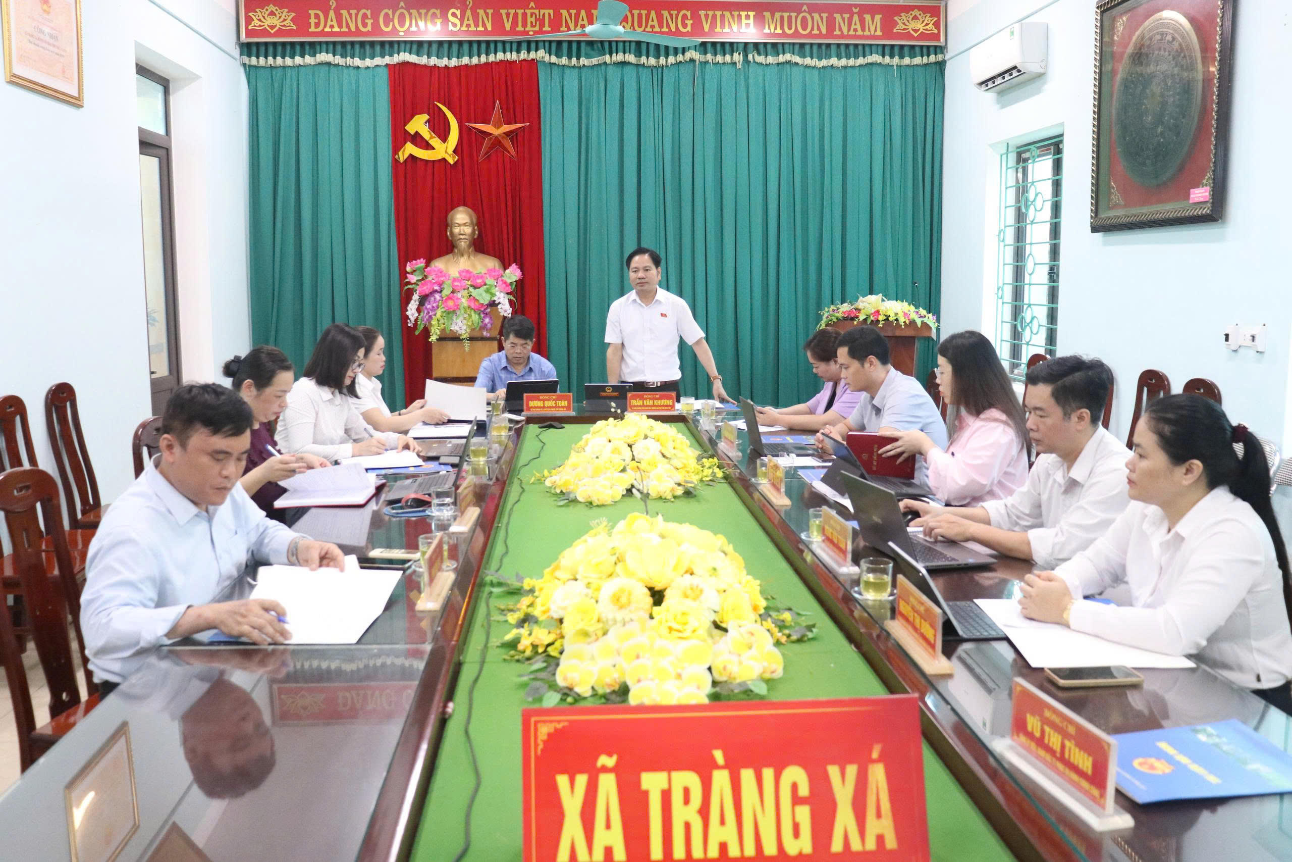 Hội đồng nhân dân xã Tràng Xá làm việc với Ban Pháp chế HĐND tỉnh Thái Nguyên