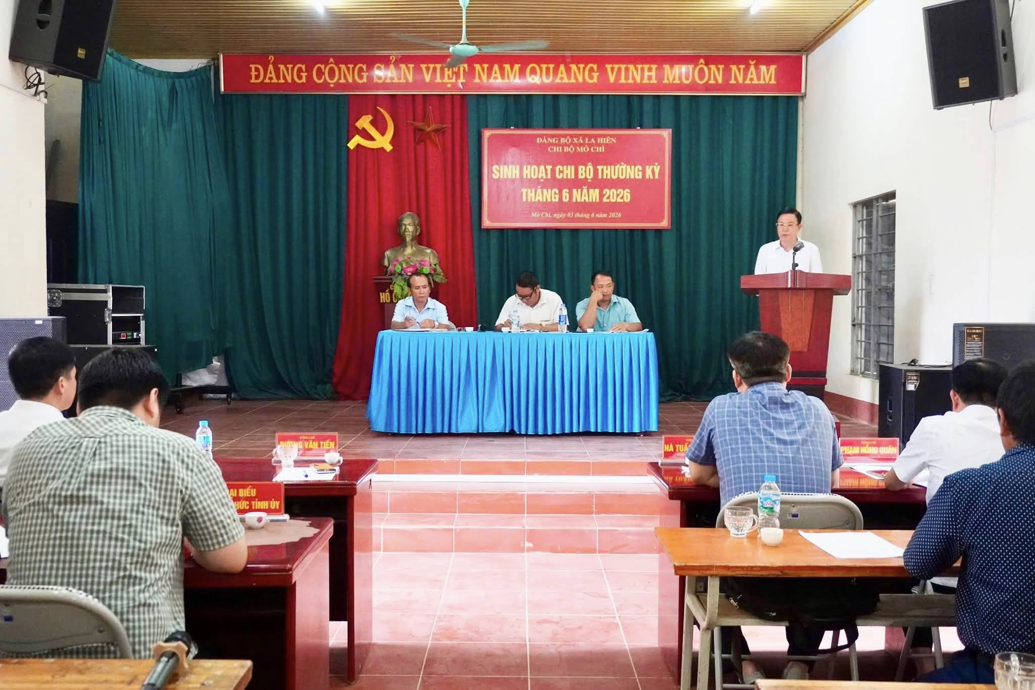 SINH HOẠT CHI BỘ MỎ CHÌ THƯỜNG KỲ THÁNG 6 NĂM 2026