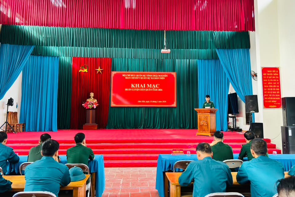 XÃ DÂN TIẾN KHAI MẠC HUẤN LUYỆN DÂN QUÂN NĂM 2026