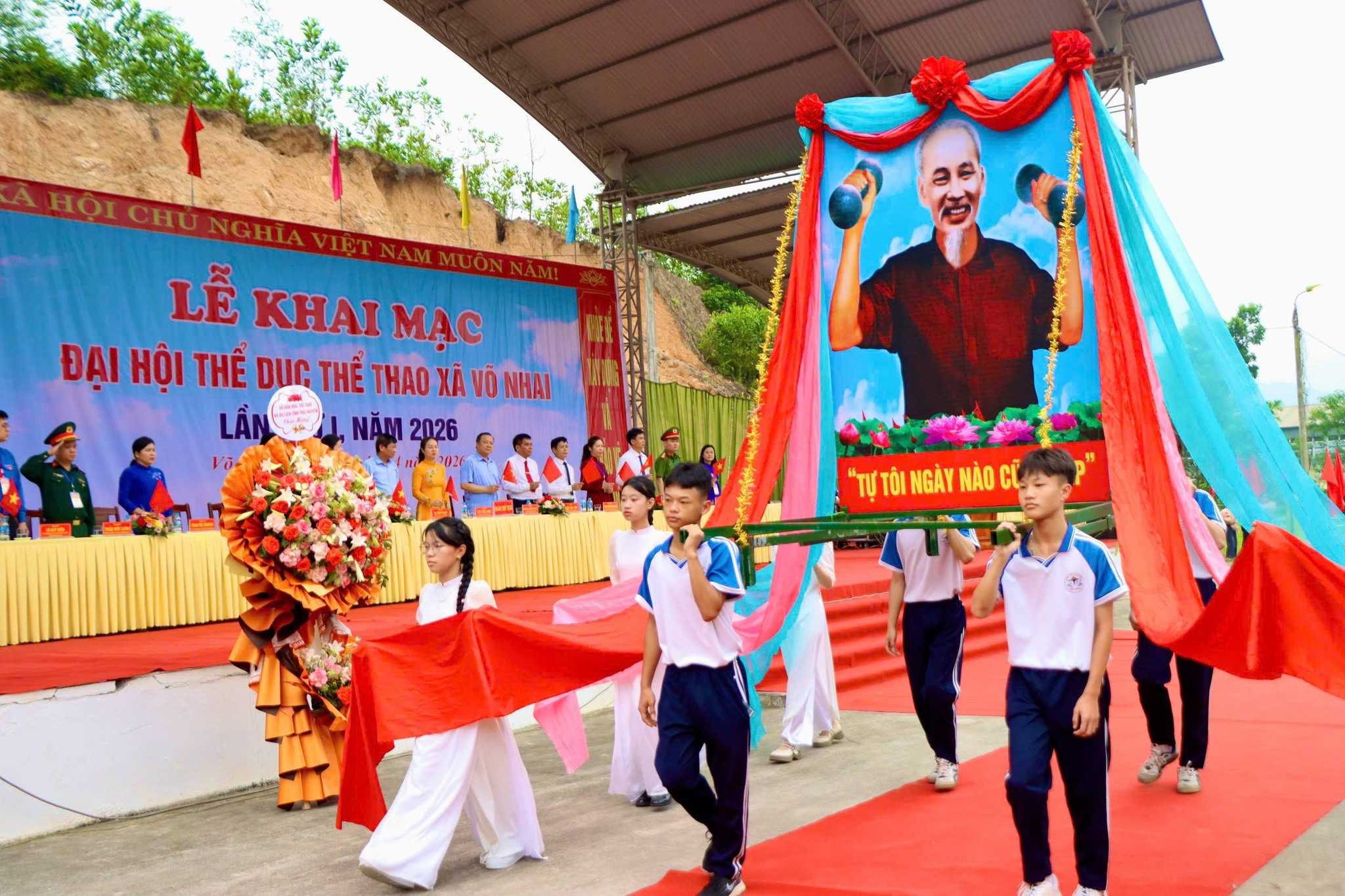 Võ Nhai tổ chức thành công  Đại hội Thể dục Thể thao xã Võ Nhai lần thứ I