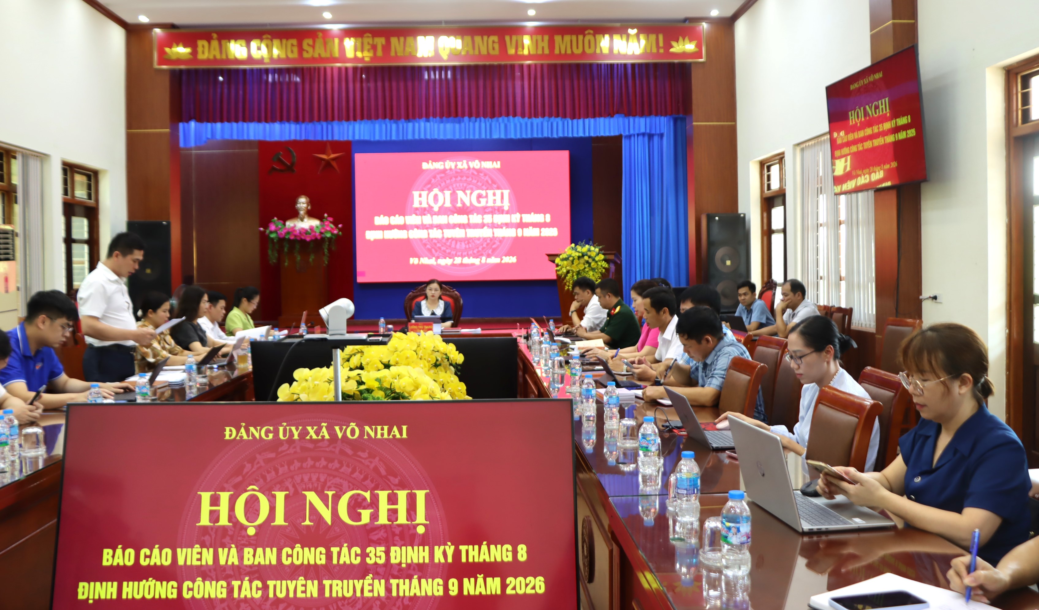 Hội nghị báo cáo viên và Ban công tác 35 định kỳ tháng 8  định hướng công tác tuyên truyền tháng 9 năm 2026