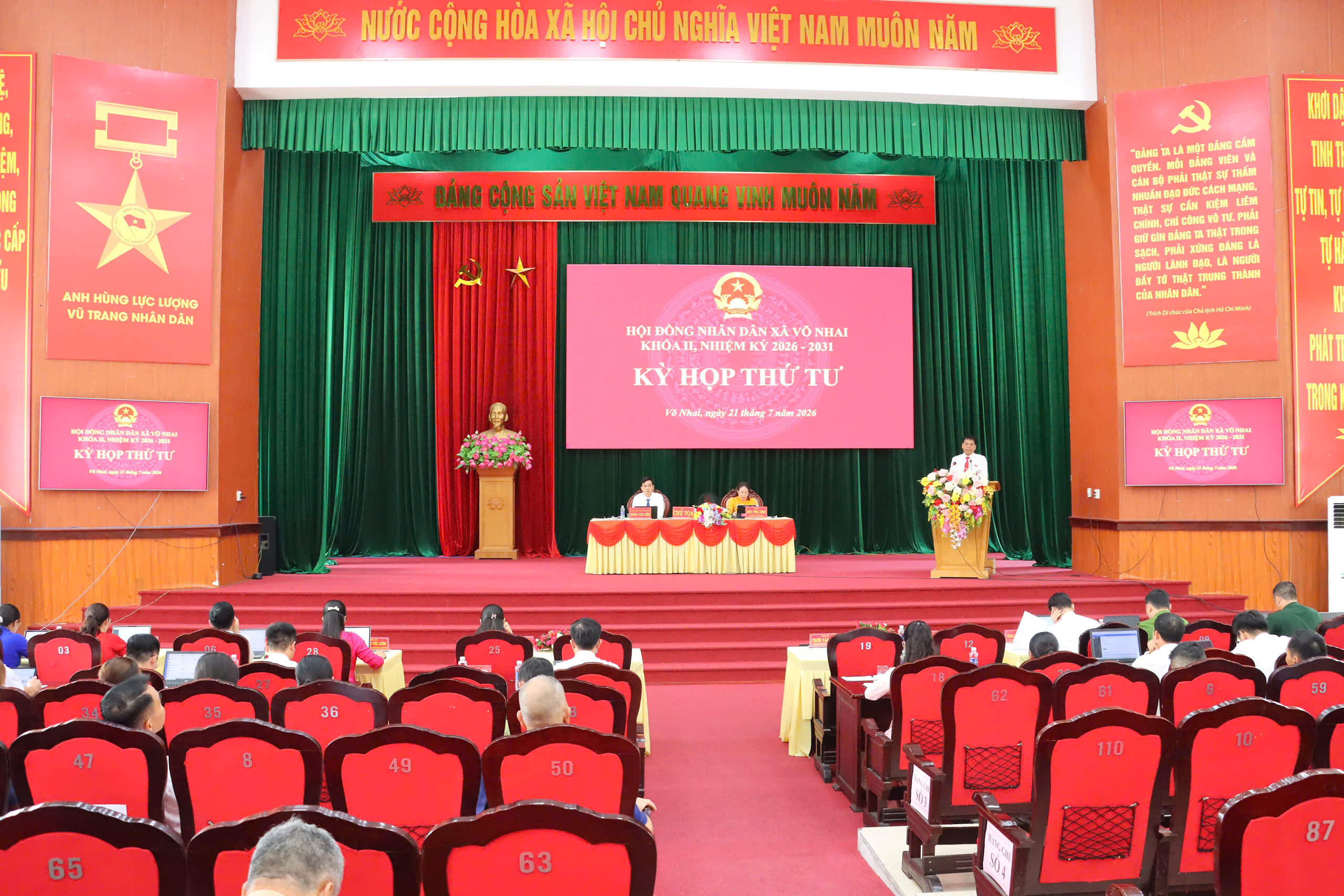 Kỳ họp thứ tư HĐND xã Võ Nhai khoá II, nhiệm kỳ 2026 – 2031 thông qua nhiều nội dung quan trọng