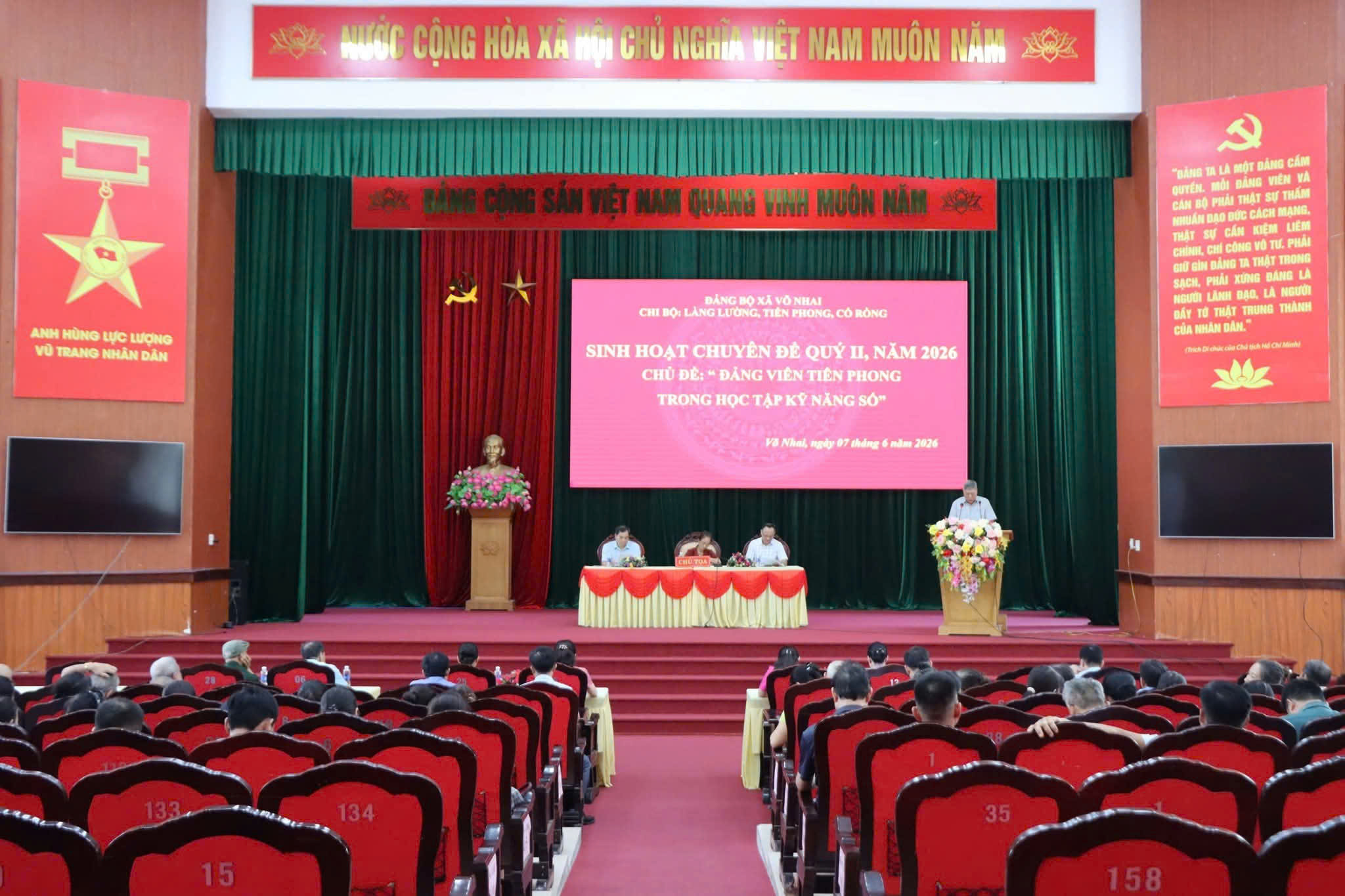 Chi bộ Làng Lường, Tiền Phong và Cổ Rồng sinh hoạt chuyên đề quý II, năm 2026