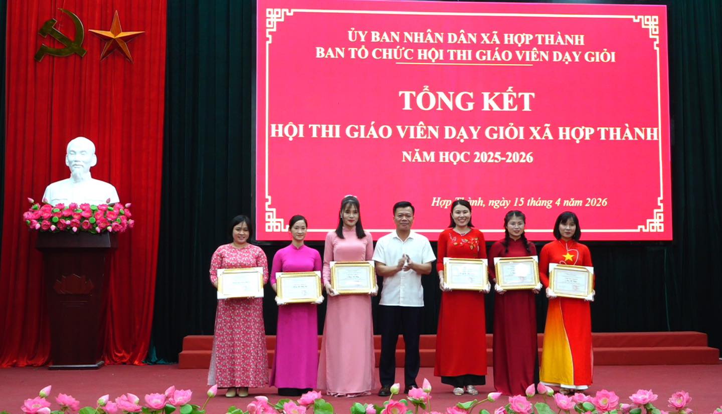 Hợp Thành 41 giáo viên đạt danh hiệu giáo viên dạy giỏi cấp xã năm học 2025 – 2026