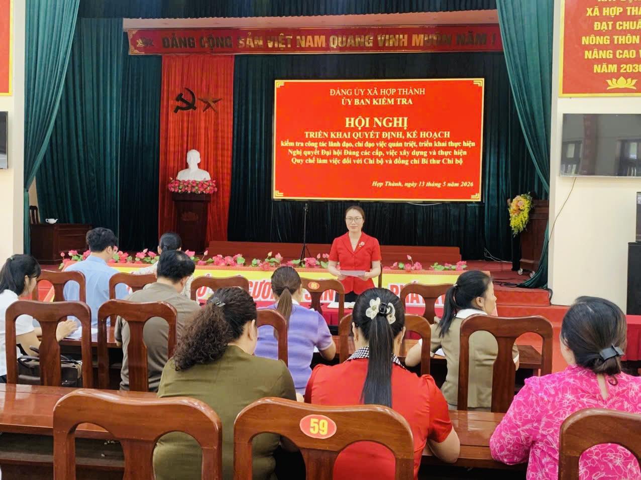  Ban Thường vụ Đảng ủy xã công bố Quyết định kiểm tra đối với các chi bộ theo Quyết định số 320-QĐ/ĐU, ngày 13/5/2026 của Ban Thường vụ Đảng ủy
