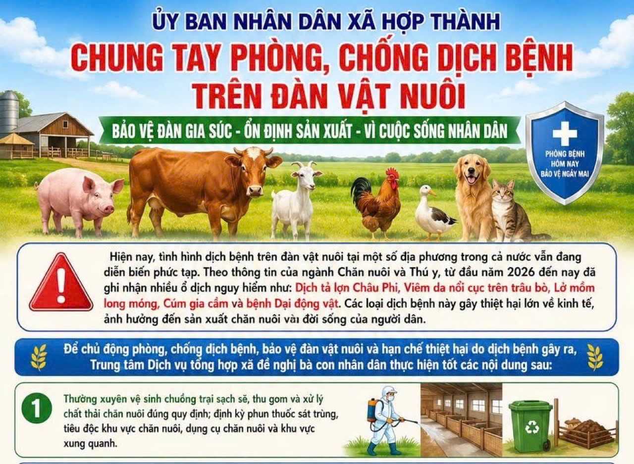 CHUNG TAY PHÒNG, CHỐNG DỊCH BỆNH TRÊN ĐÀN VẬT NUÔI