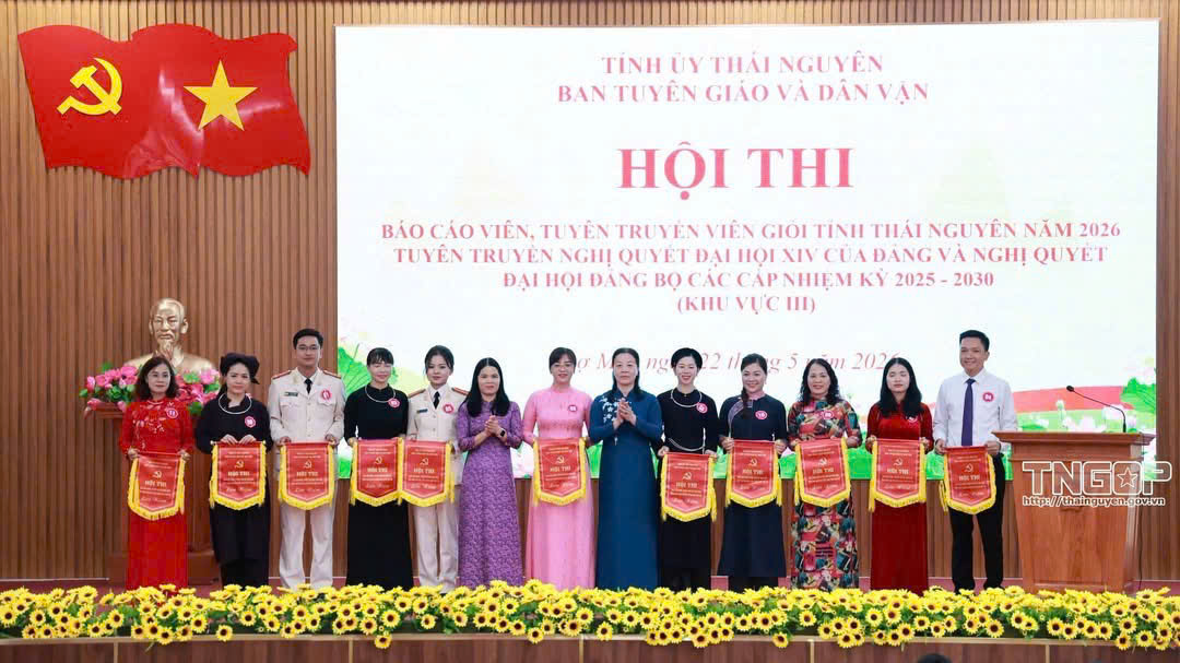 Xã Yên Trạch: Giành giải nhì vòng Hội thi Báo cáo viên, tuyên truyền viên giỏi tỉnh Thái Nguyên năm 2026 - khu vực III
