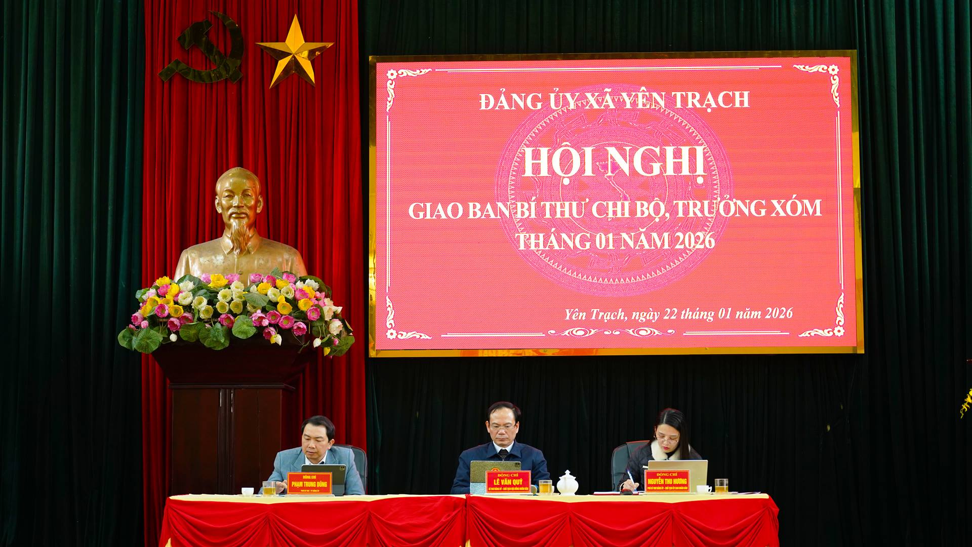 Hội nghị giao ban Bí thư chi bộ, Trưởng xóm thường kỳ tháng 01 năm 2026.