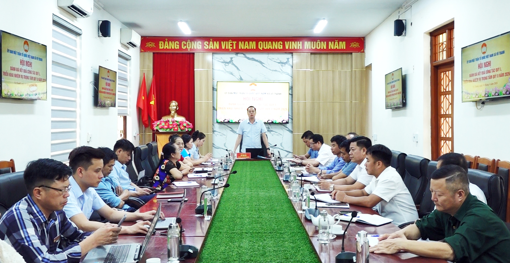 Mặt trận Tổ quốc Việt Nam xã Vô Tranh, đánh giá thực hiện nhiệm vụ công tác quý I năm 2026, triển khai nhiệm vụ trọng tâm quý II