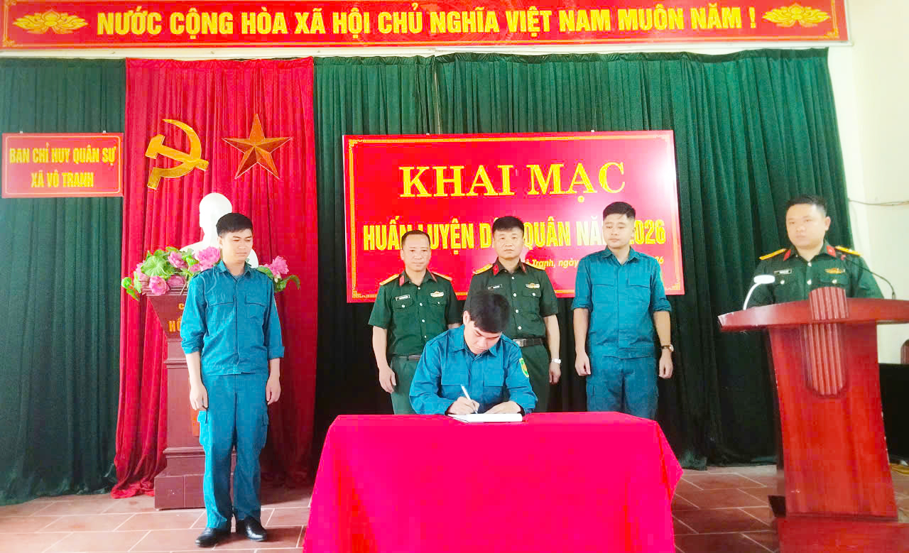 Khai mạc huấn luyện Dân quân Tự vệ năm 2026