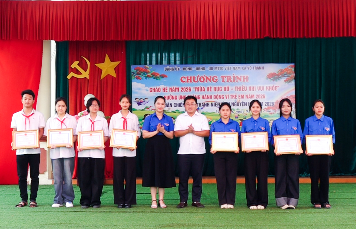 Chương trình chào hè năm 2026 với Chủ đề: “Mùa hè rực rỡ - Thiếu nhi vui khỏe” Hưởng ứng tháng hành động vi trẻ em; Ra quân chiến dịch tình nguyện hè năm 2026