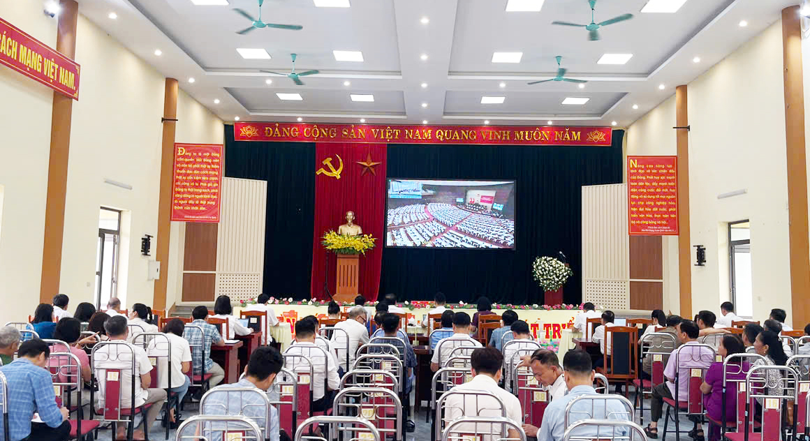 Vô Tranh tổ chức 2 điểm cầu dự Hội nghị toàn quốc quán triệt Nghị quyết Trung ương 2 khóa XIV