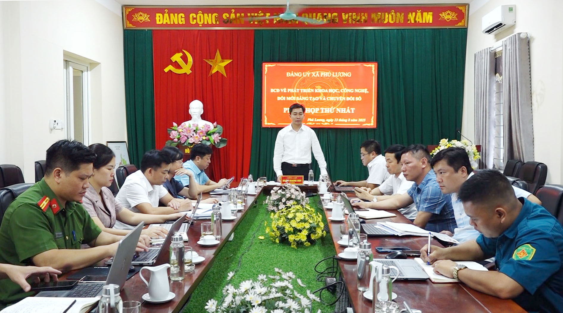 BCĐ về phát triển khoa học, công nghệ, đổi mới sáng tạo và chuyển đổi số xã Phú Lương họp Phiên thứ nhất