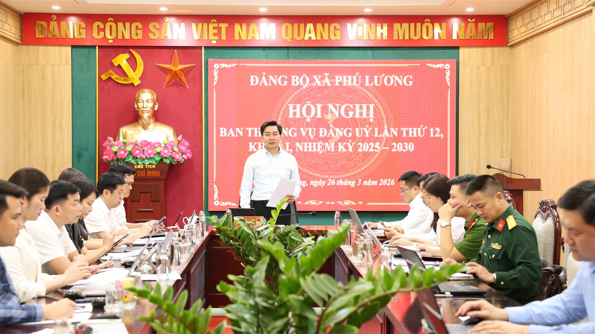 Ban Thường vụ Đảng ủy xã Phú Lương xem xét, cho ý kiến và quyết định một số nội dung quan trọng thuộc thẩm quyền