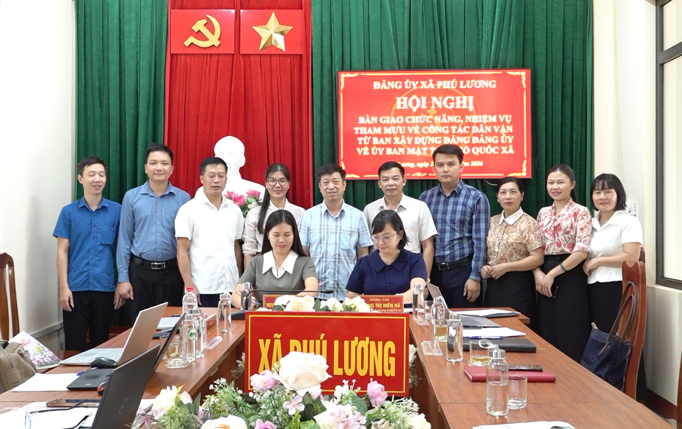 Phú Lương: Bàn giao chức năng, nhiệm vụ tham mưu về công tác Dân vận về Ủy ban MTTQ xã