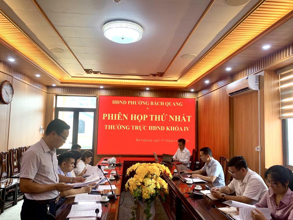  HĐND phường Bách Quang khóa IV, nhiệm kỳ 2026 - 2031 họp phiên thứ nhất  