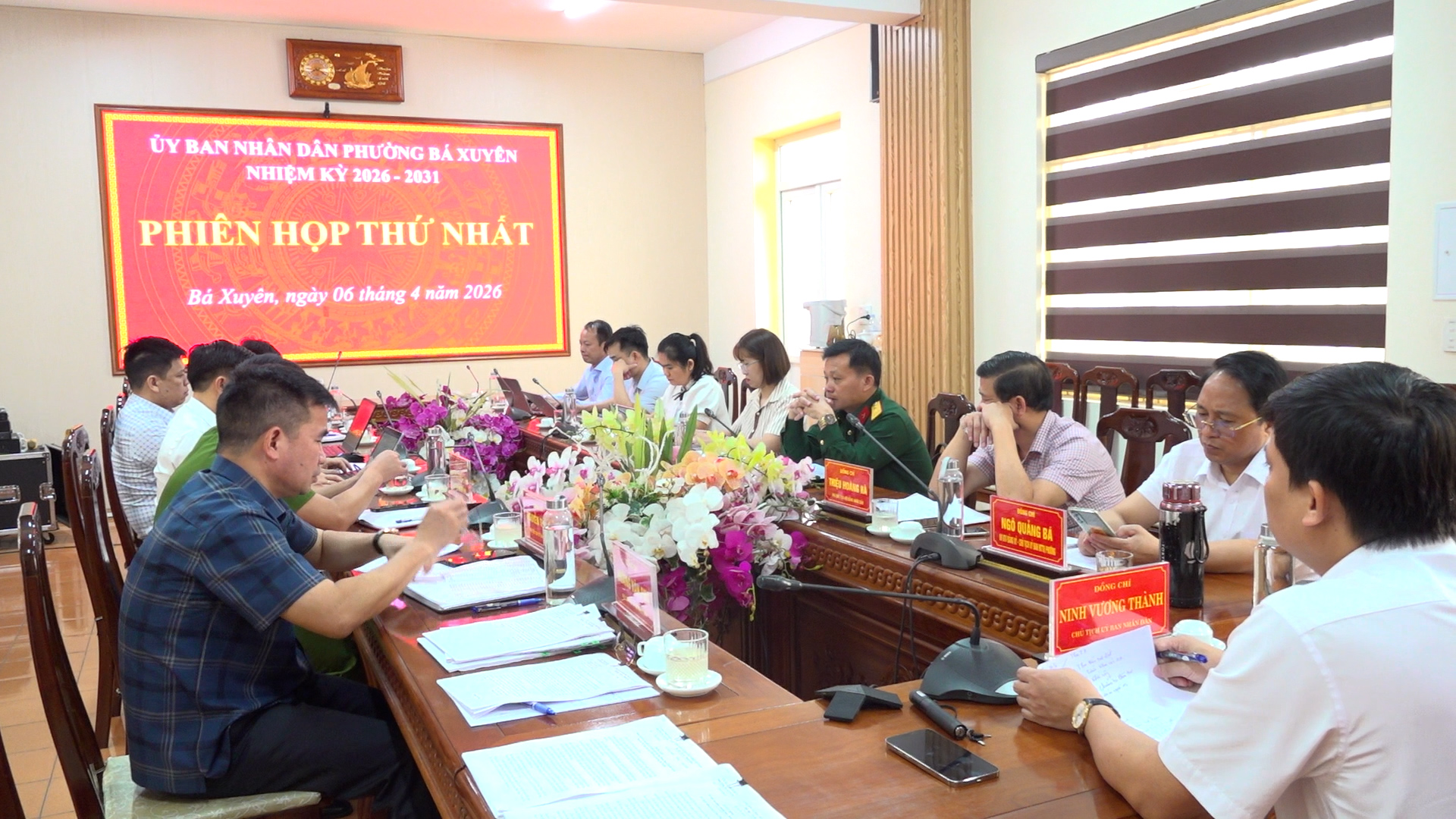 Phiên họp thứ nhất UBND phường Bá Xuyên - triển khai nhiệm vụ trọng tâm quý II