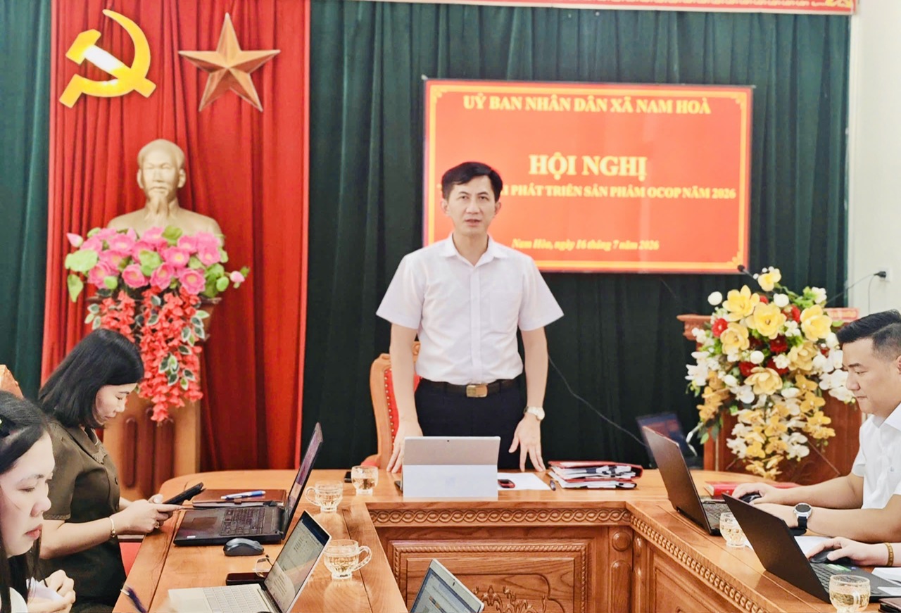 UBND XÃ NAM HÒA TỔ CHỨC HỘI NGHỊ TRIỂN KHAI PHÁT TRIỂN SẢN PHẨM OCOP NĂM 2026