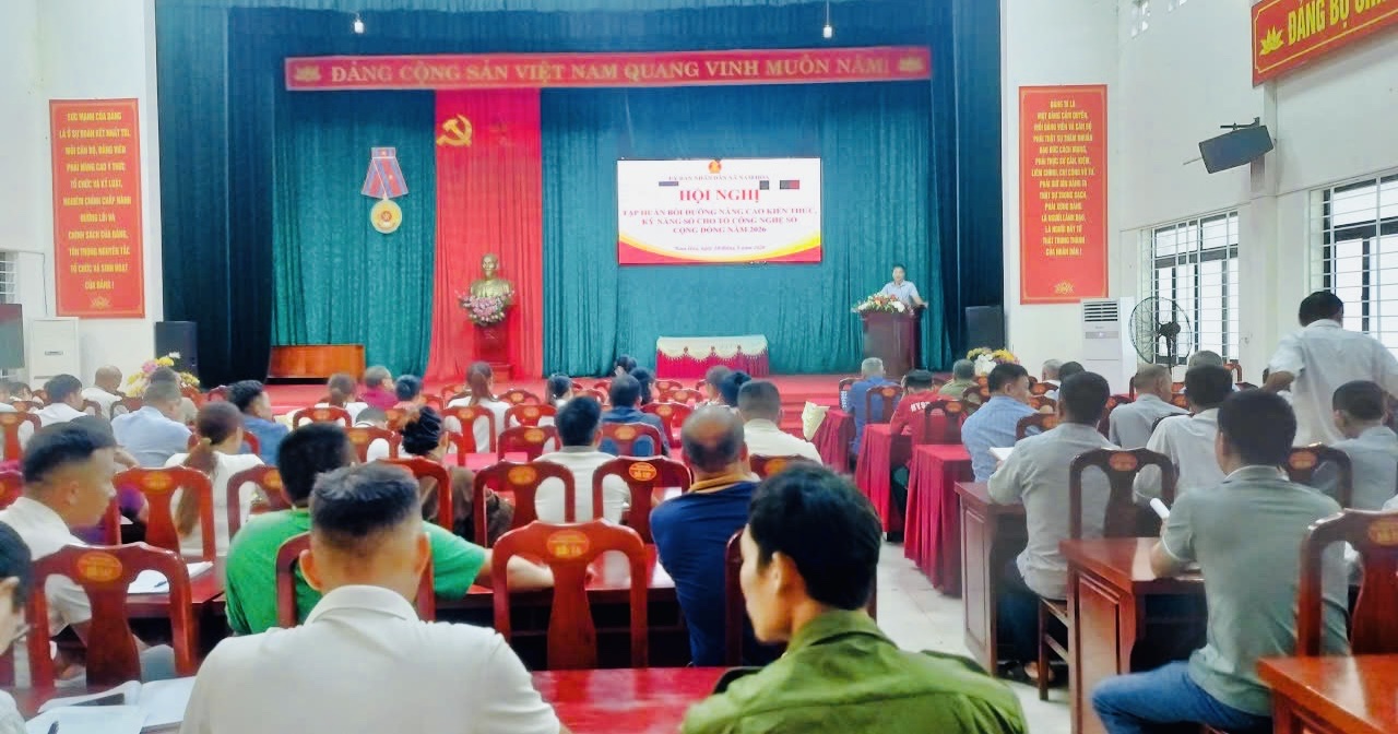 XÃ NAM HÒA TỔ CHỨC TẬP HUẤN NÂNG CAO NĂNG LỰC CHO THÀNH VIÊN TỔ CÔNG NGHỆ SỐ CỘNG ĐỒNG NĂM 2026