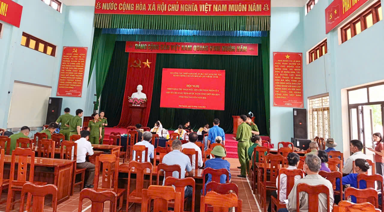 TRIỂN KHAI THU NHẬN MẪU ADN CHO THÂN NHÂN LIỆT SĨ CHƯA XÁC ĐỊNH DANH TÍNH TRÊN ĐỊA BÀN XÃ TRẠI CAU NĂM 2026.