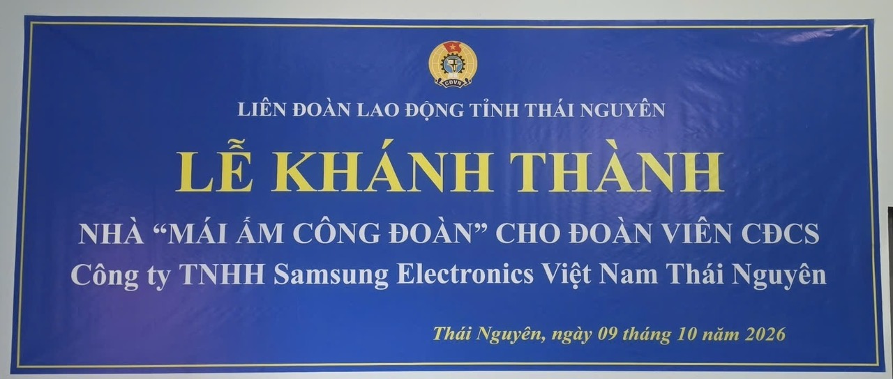THÁI NGUYÊN: TỔ CHỨC KHÁNH THÀNH NHÀ “MÁI ẤM CÔNG ĐOÀN” CHO ĐOÀN VIÊN CÓ HOÀN CẢNH KHÓ KHĂN