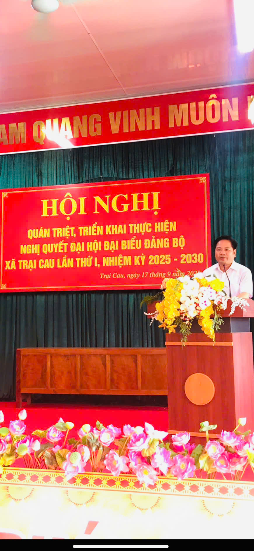 HỘI NGHỊ HỌC TẬP, QUÁN TRIỆT VÀ TRIỂN KHAI NGHỊ QUYẾT ĐẠI HỘI ĐẠI BIỂU ĐẢNG BỘ XÃ TRẠI CAU LẦN THỨ I, NHIỆM KỲ 2025 - 2030