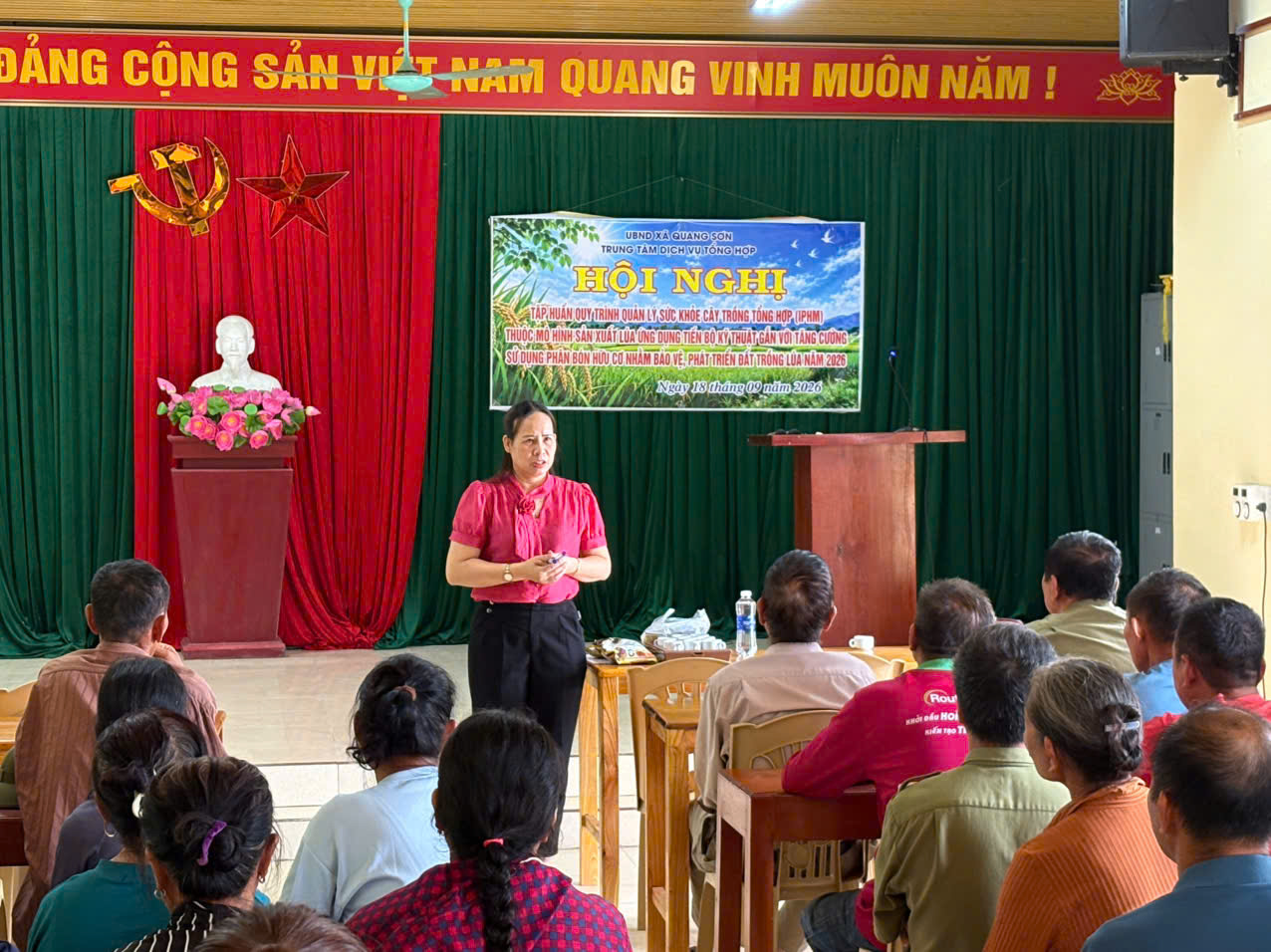 Xã Quang Sơn tổ chức các lớp tập huấn chuyển giao kỹ thuật, công nghệ trong sản xuất nông nghiệp