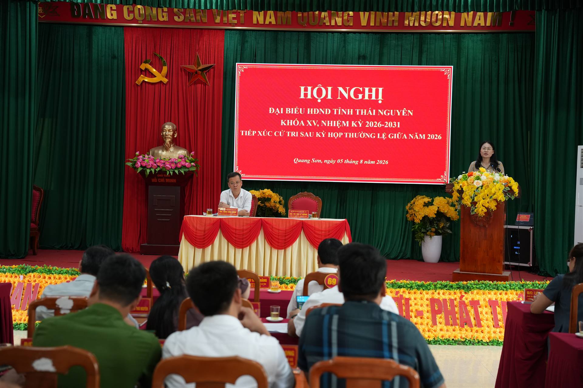 Hội nghị tiếp xúc cử tri sau Kỳ họp thường lệ giữa năm 2026, Hội đồng nhân dân tỉnh Thái Nguyên khóa XV, nhiệm kỳ 2026 - 2031.