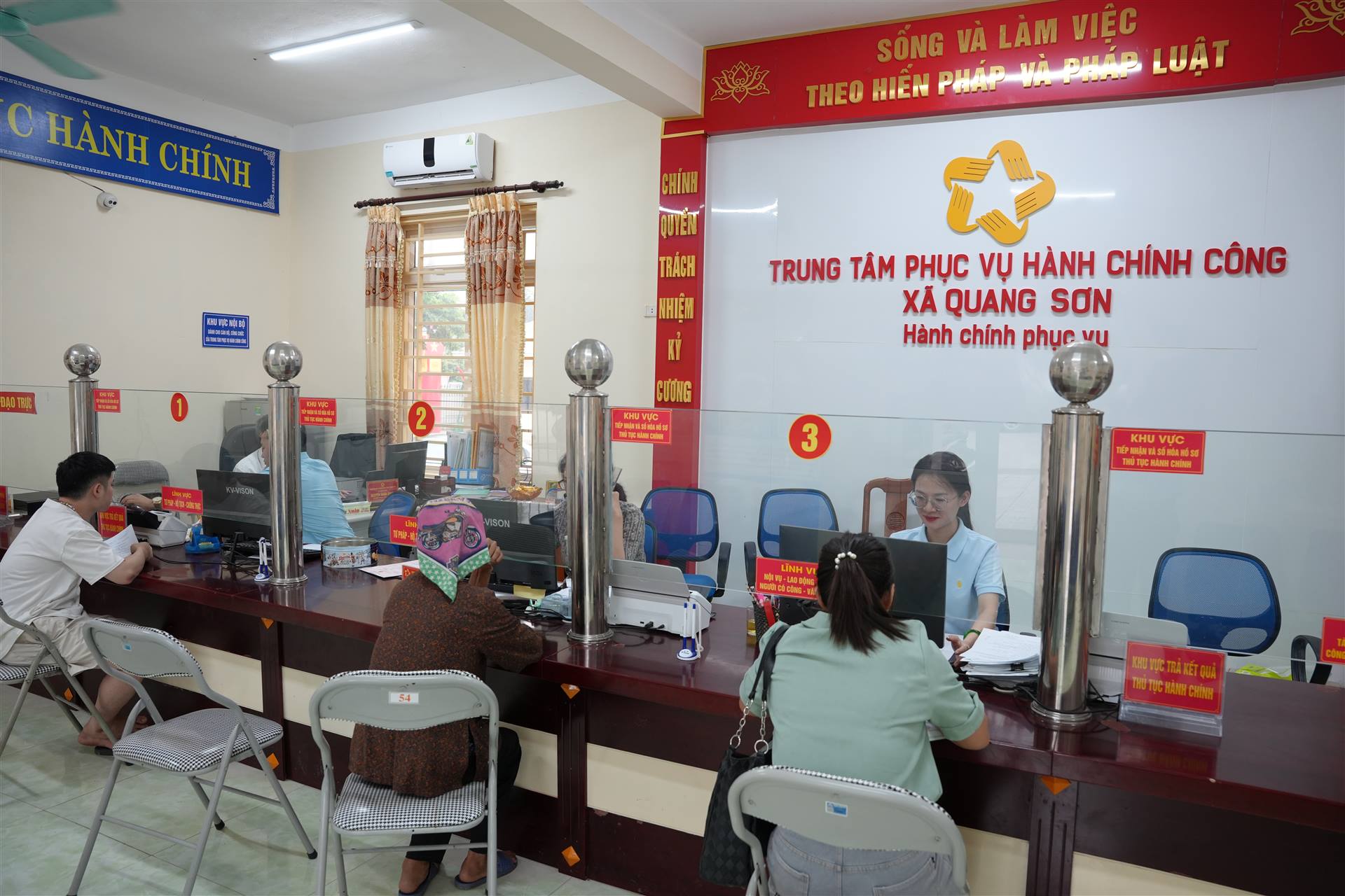 Xã Quang Sơn triển khai nhiều giải pháp nâng cao hiệu quả cải cách hành chính