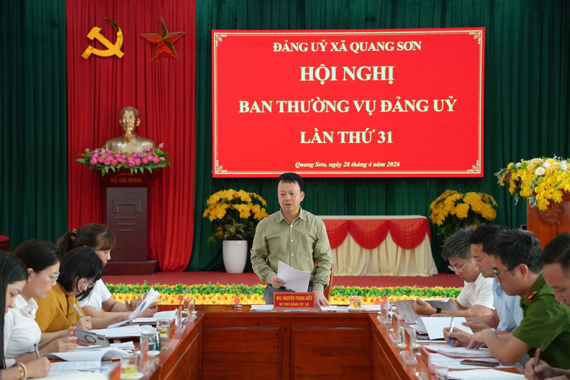 ĐẢNG ỦY XÃ QUANG SƠN THỰC HIỆN QUY TRÌNH NHÂN SỰ KIỆN TOÀN BỔ SUNG ỦY VIÊN BAN CHẤP HÀNH ĐẢNG BỘ XÃ NHIỆM KỲ 2025-2030