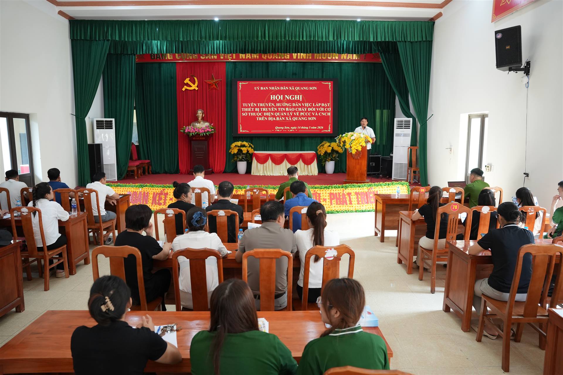 Xã Quang Sơn tổ chức tuyên truyền, hướng dẫn về phòng cháy chữa cháy và cứu nạn cứu hộ (PCCC và CNCH) trên địa bàn xã.