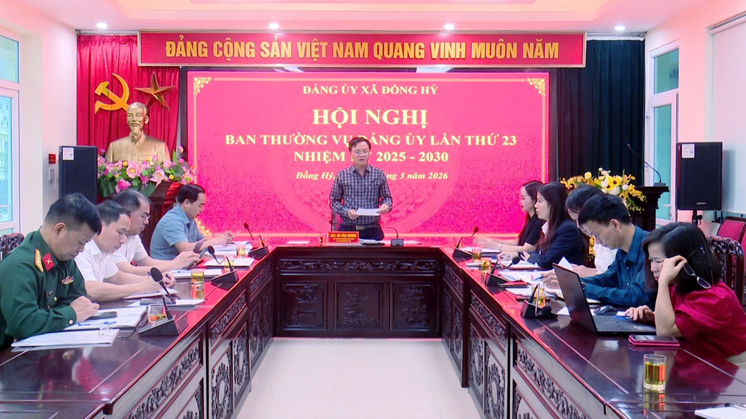 Hội nghị Ban Thường vụ Đảng ủy xã lần thứ 23 cho ý kiến nhiều nội dung quan trọng