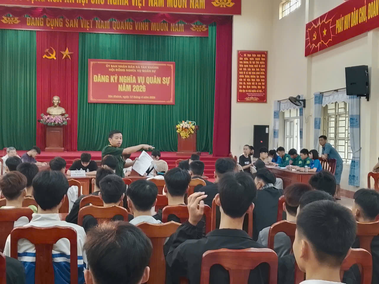 TÂN KHÁNH TỔ CHỨC ĐĂNG KÝ NGHĨA VỤ QUÂN SỰ VÀ NGẠCH DỰ BỊ NĂM 2026