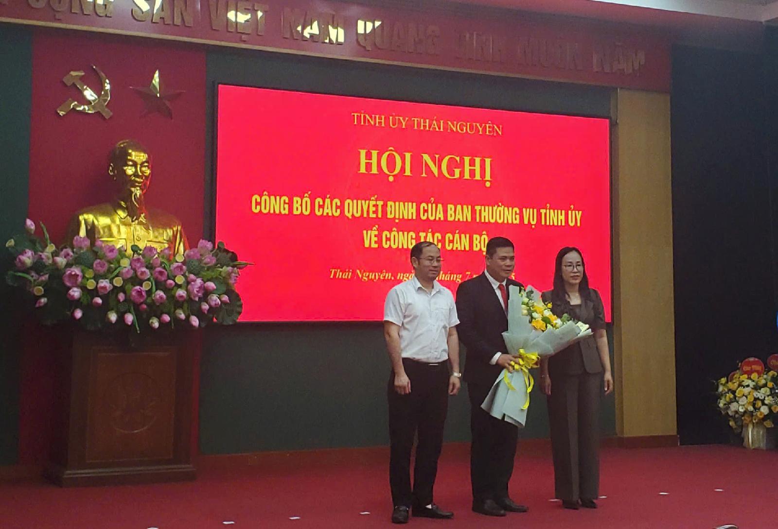 Ban Thường vụ Tỉnh ủy Thái Nguyên công bố các quyết định về công tác cán bộ