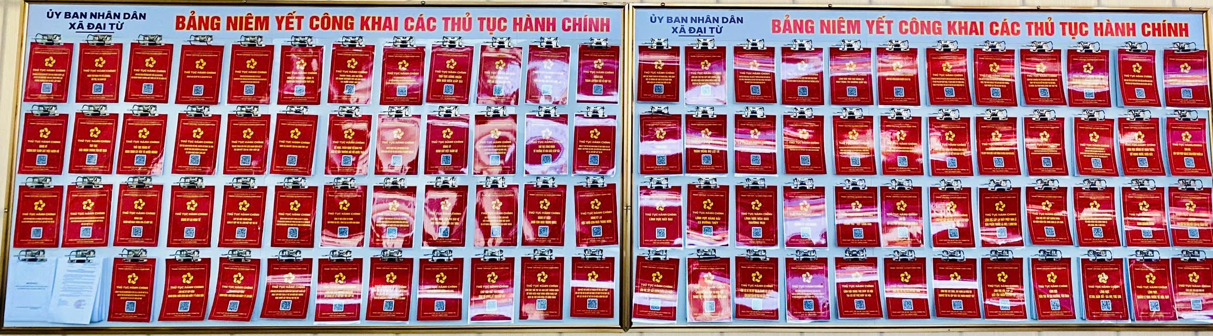 Niêm yết công khai các thủ tục hành chính cấp xã tại Ủy ban nhân dân xã Đại Từ