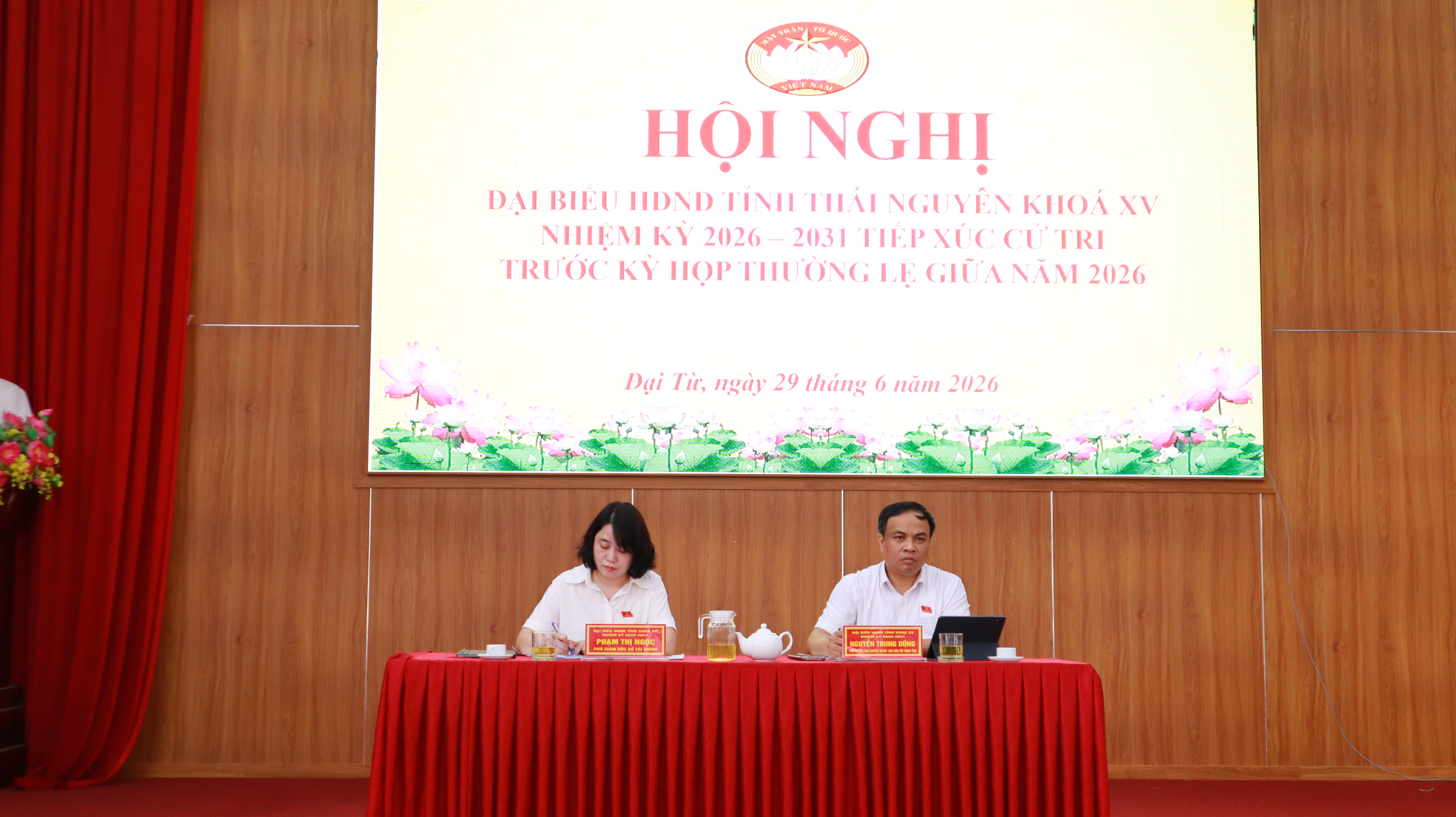 Đại biểu Hội đồng nhân dân tỉnh Thái Nguyên khóa XV tiếp xúc cử tri xã Đại Từ trước Kỳ họp thường lệ giữa năm 2026