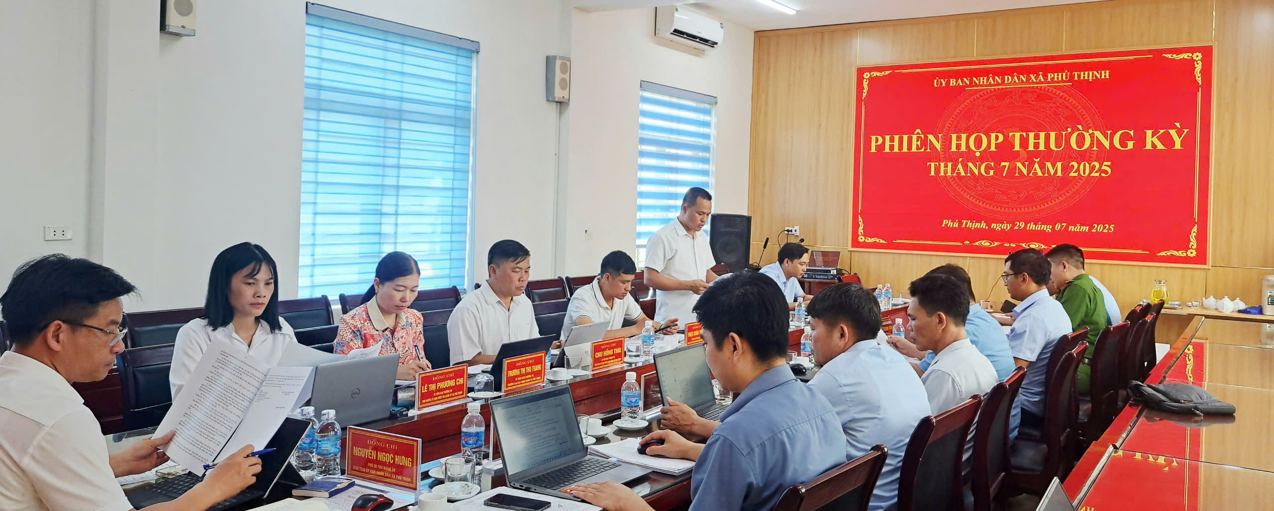 UBND xã Phú Thịnh tổ chức Hội nghị giao ban tháng 7 năm 2025