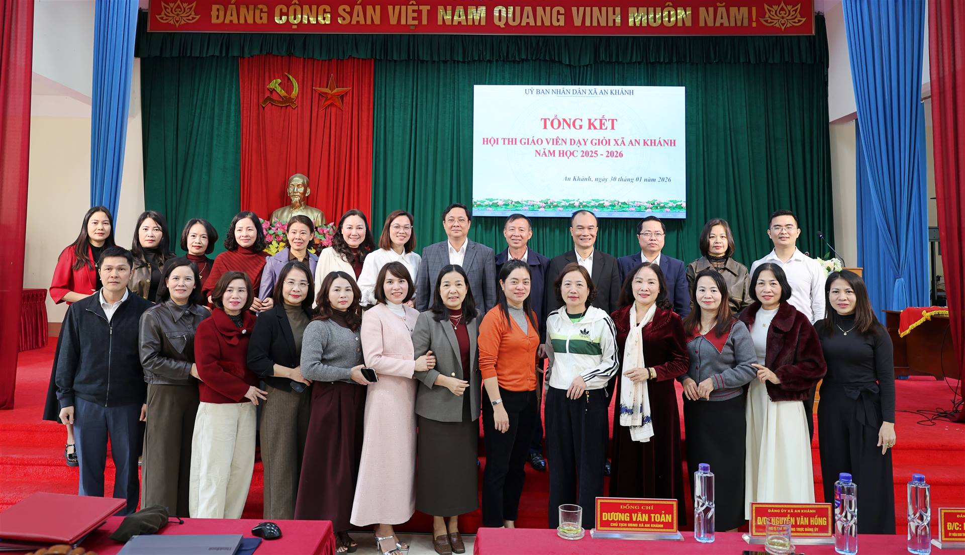 Hội nghị sơ kết học kỳ I và tổng kết hội thi giáo viên dạy giỏi cấp xã năm học 2025 – 2026